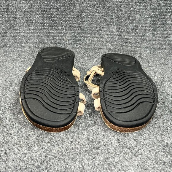 Teva Ventura‎ Cork sandals Women's Size 8.5 Cream Leather Athletic Comfort Beach - Picture 11 of 13